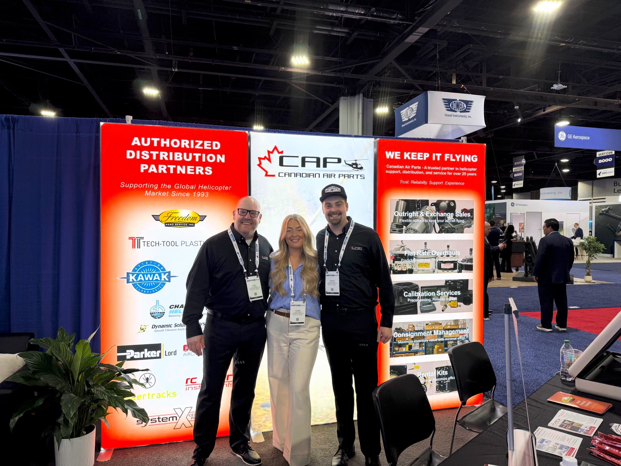 The Canadian Air Parts team at the Verticon trade show booth