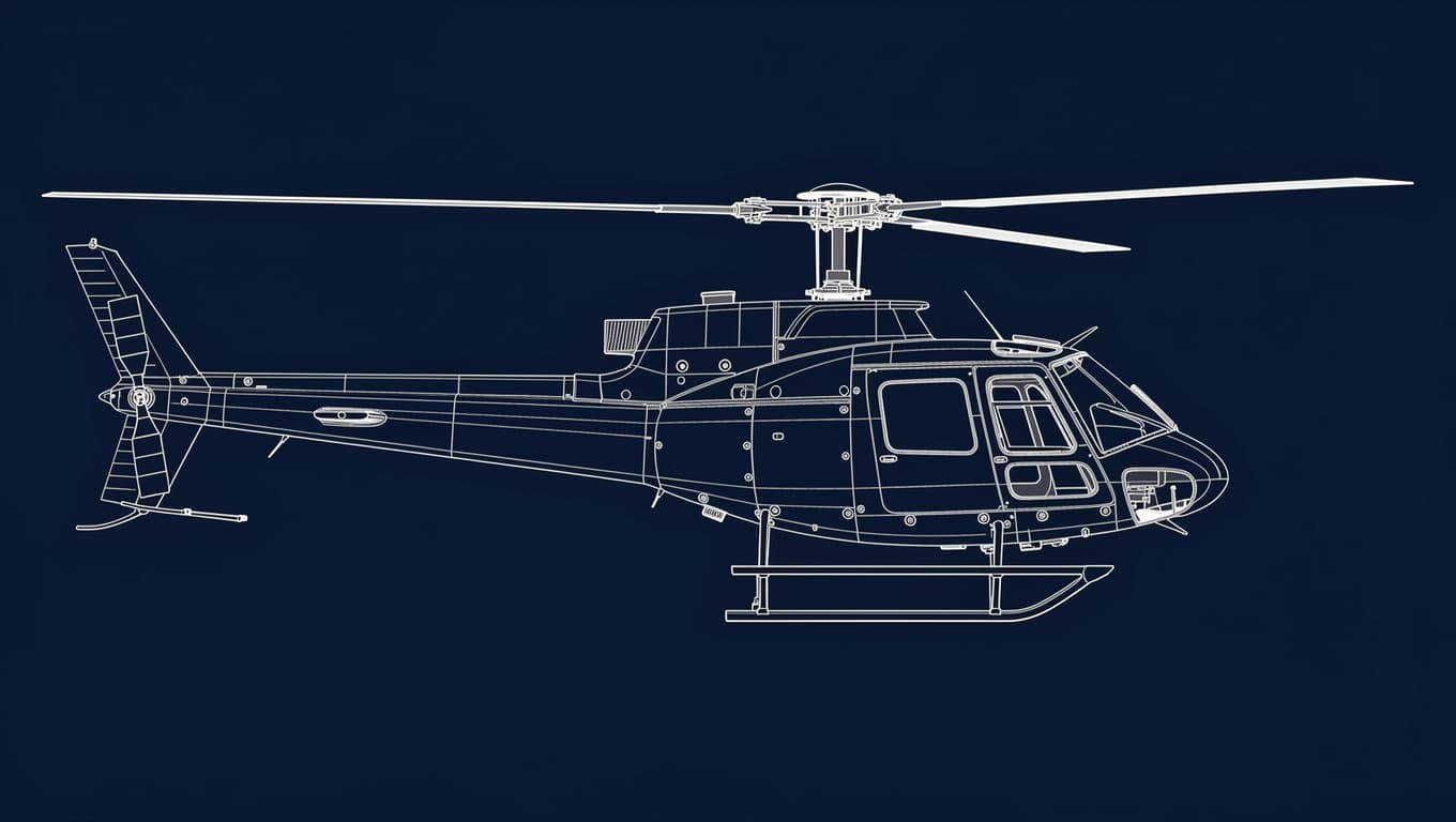 bell-206 blueprint diagram