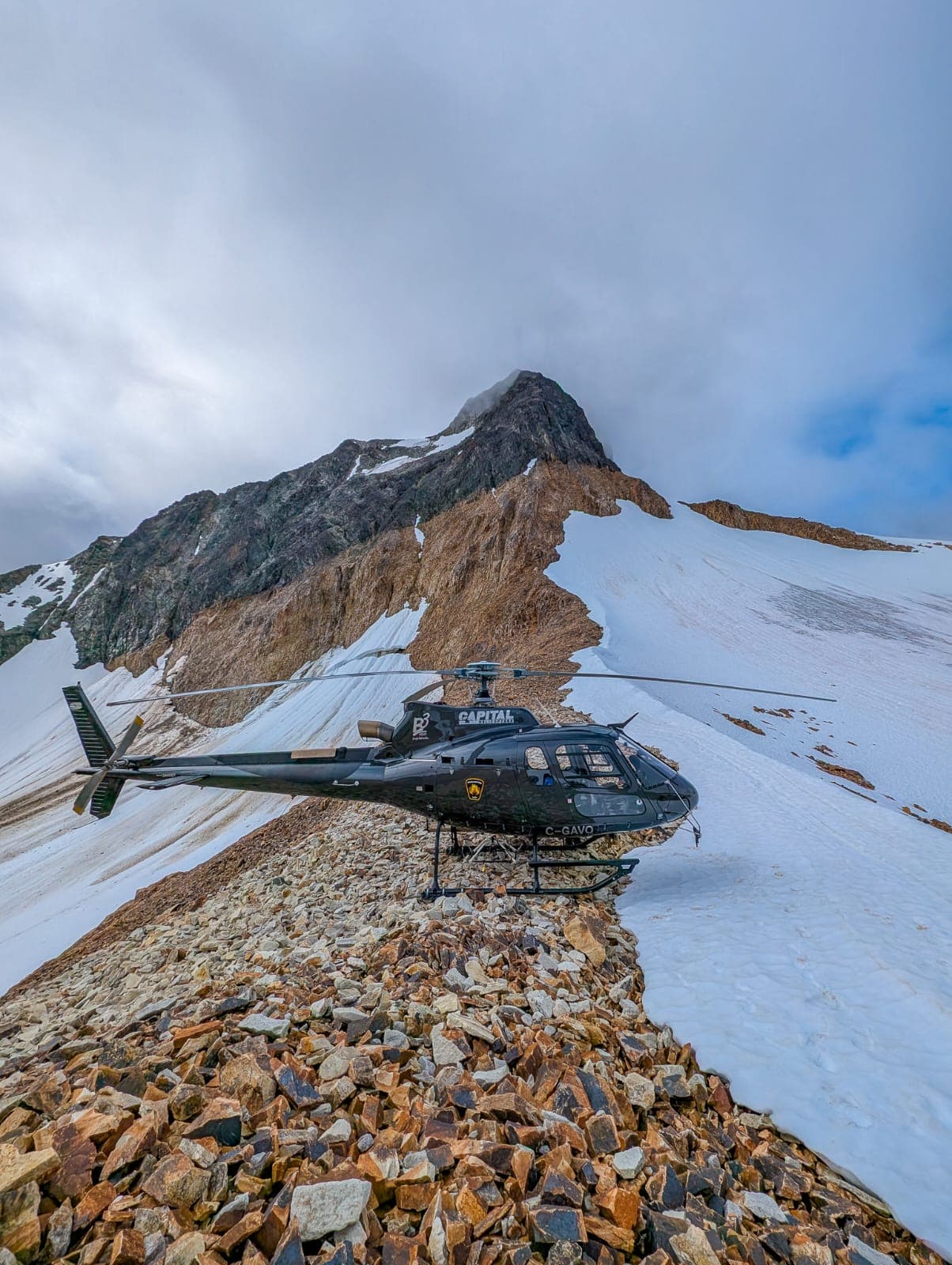 Capital Helicopters — AS350 on the ridge